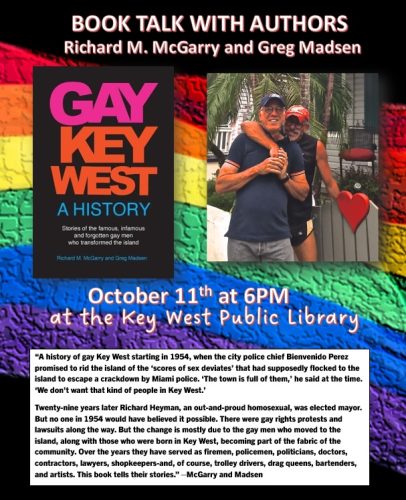 Book talk with authors Richard M. McGarry and Greg Madsen, October 11th at 6 PM at the Key West Public Library