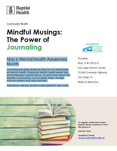 Mindful Musings: The Power of Journaling @ Key Largo Branch Library