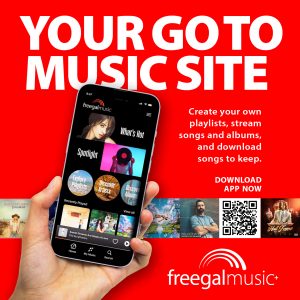 Your Go To music site. Create your own playlists, stream songs and albums and download songs to keep. Download App now. Freegal music. Image of a hand holding a mobile phone with freegal music app.