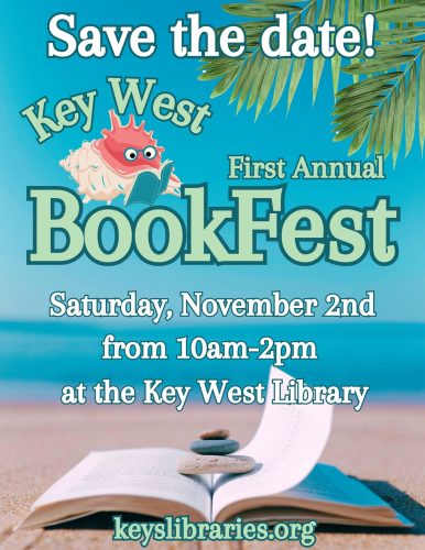 Key West BookFest on November 2nd from 10am-2pm at the Key West Library