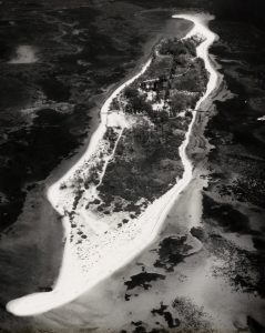 Aerial view of an island.